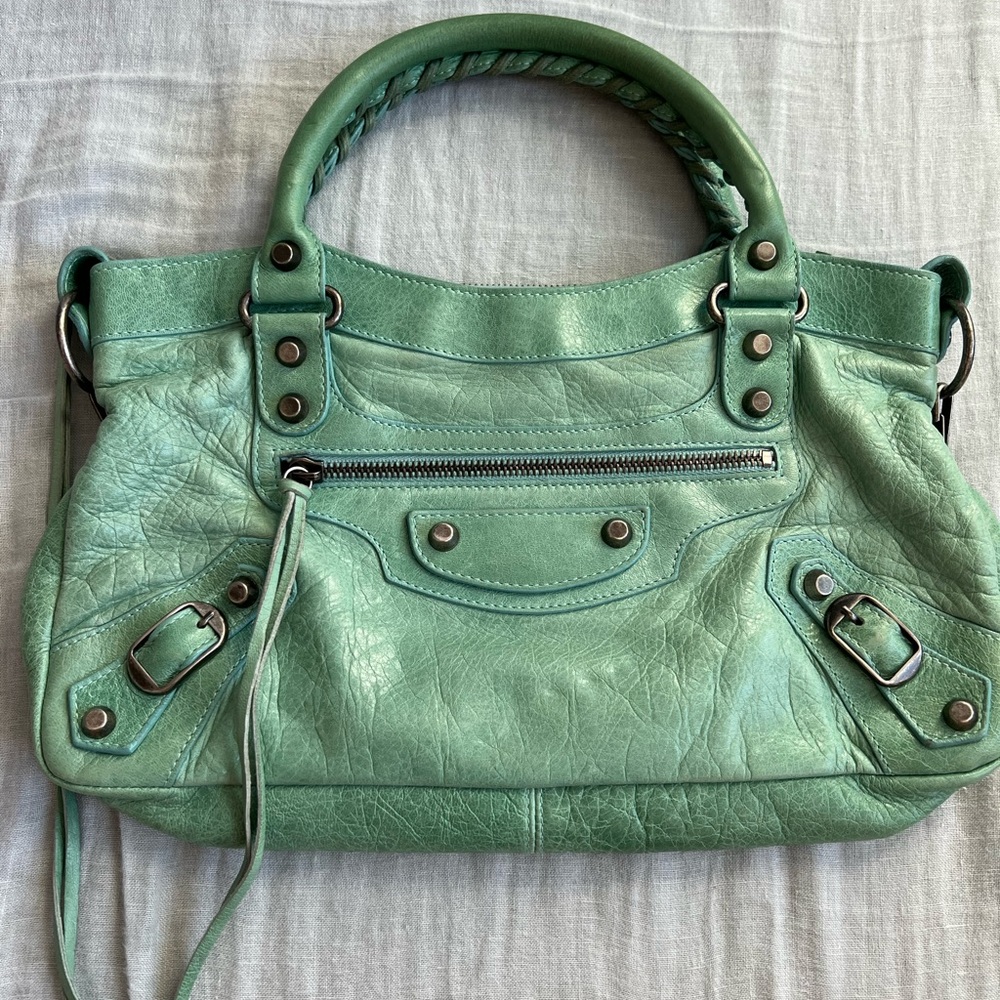 Rare 2004 Balenciaga seafoam first bag
